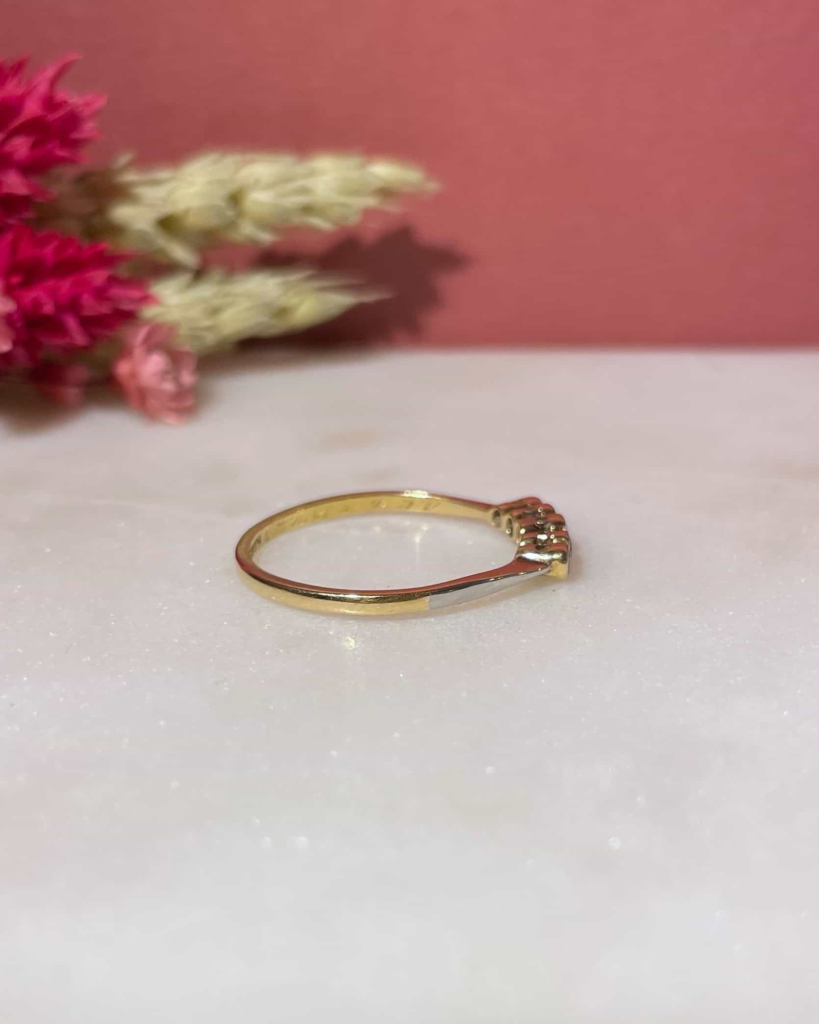 Bague Art-Déco Rivière 5 Diamants "Naïs"