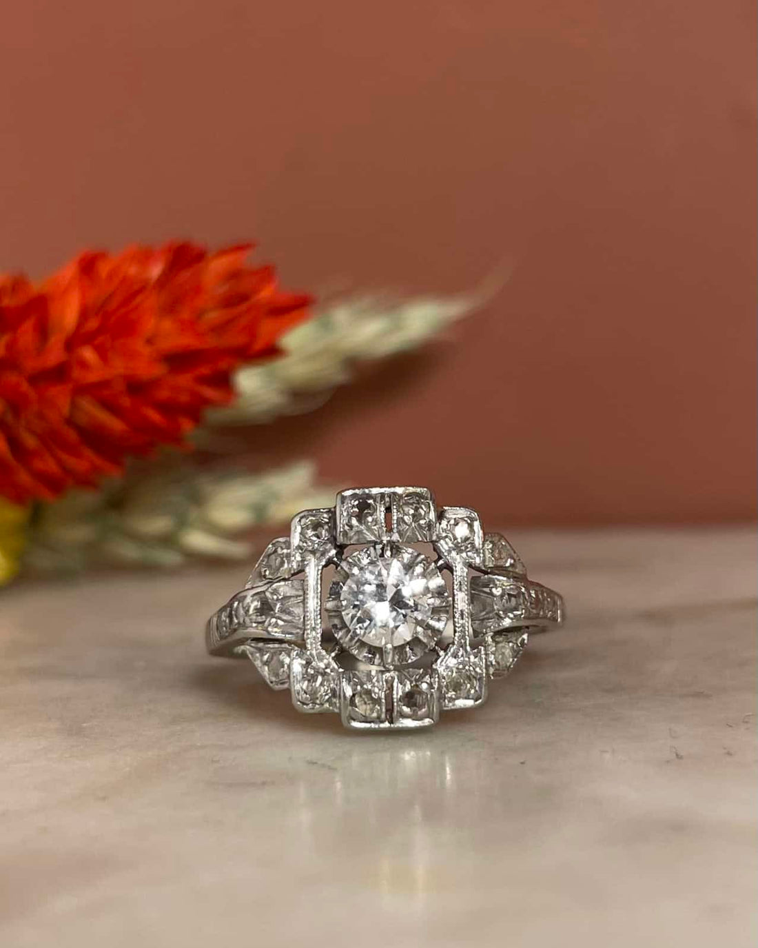 Bague Vintage Art-Déco Diamants &quot;Yahari&quot;