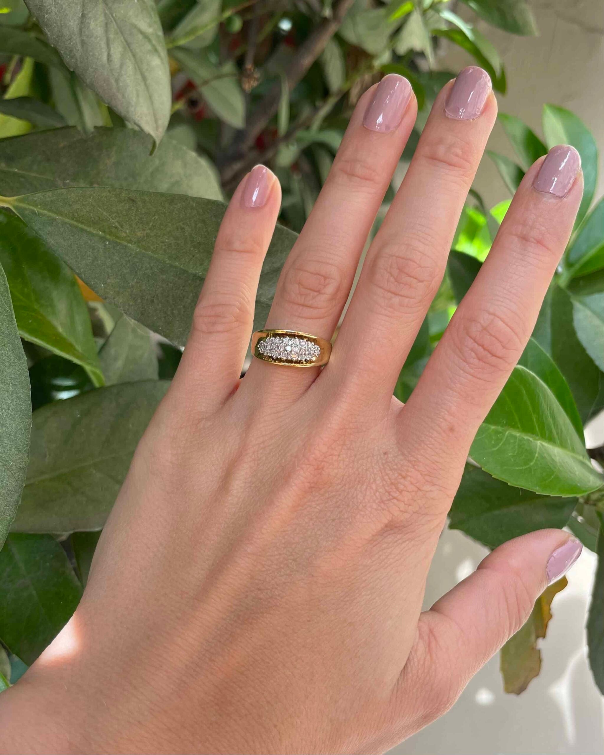 Anillo brazalete "Theïa" de 22 diamantes
