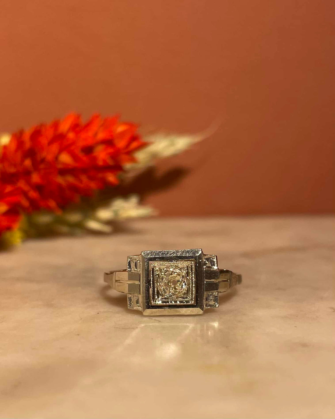 Bague Vintage Art Déco Diamant &quot;Méolia&quot;