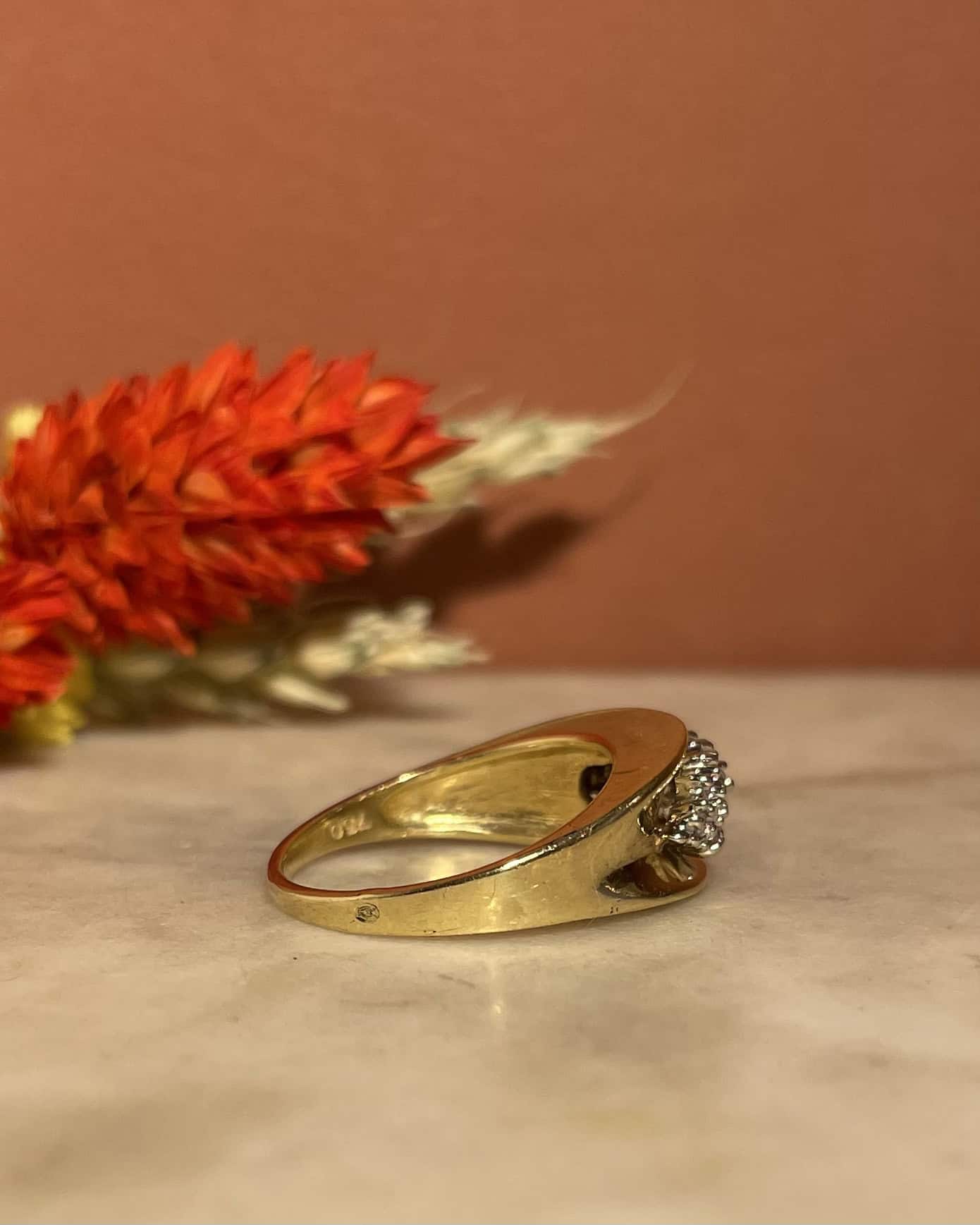 Anillo brazalete "Theïa" de 22 diamantes