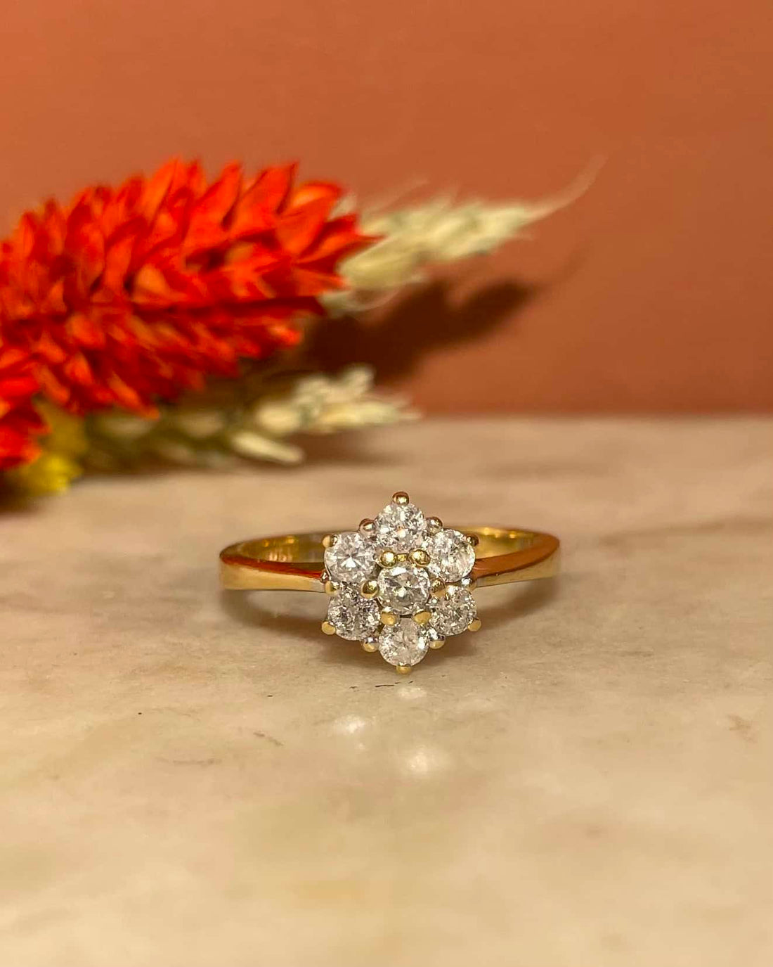 Bague Marguerite Vintage Diamants 0.60 carat &quot;Qiana&quot;