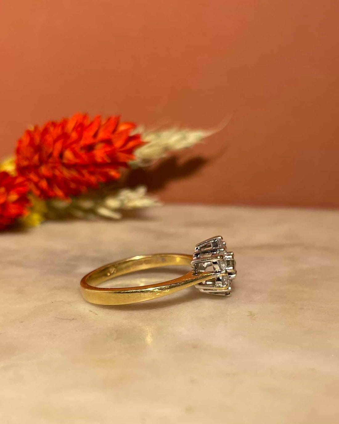 Bague Marguerite Vintage Diamants 0.60 carat &quot;Qiana&quot;