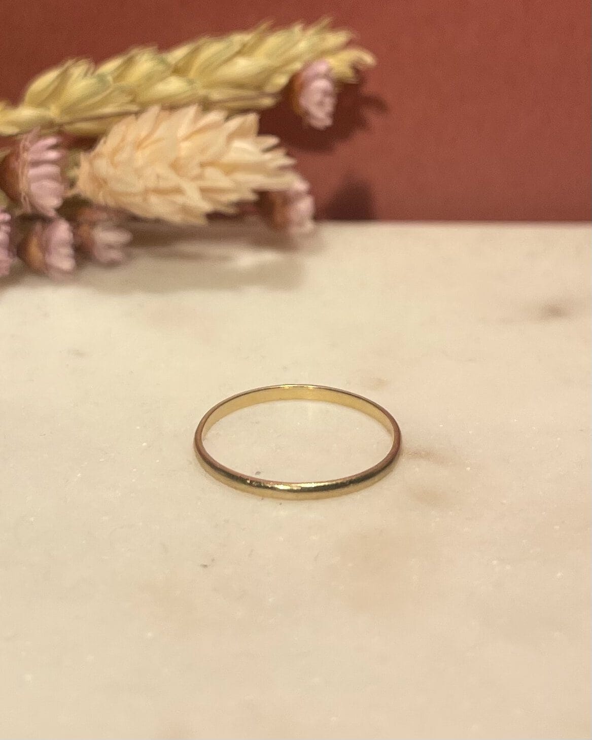 Alianza vintage de oro amarillo de 18 quilates "Elio"