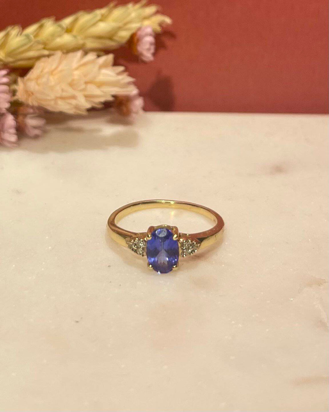 Bague Trilogie Tanzanite 0.86 carat & Diamants "Tonia"