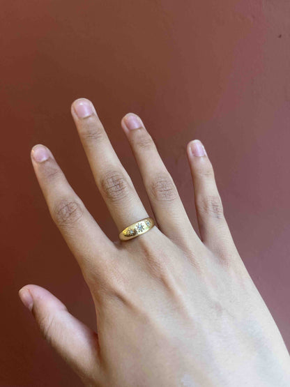 Bague Jonc Diamants en serti étoilé &quot;Klara&quot;