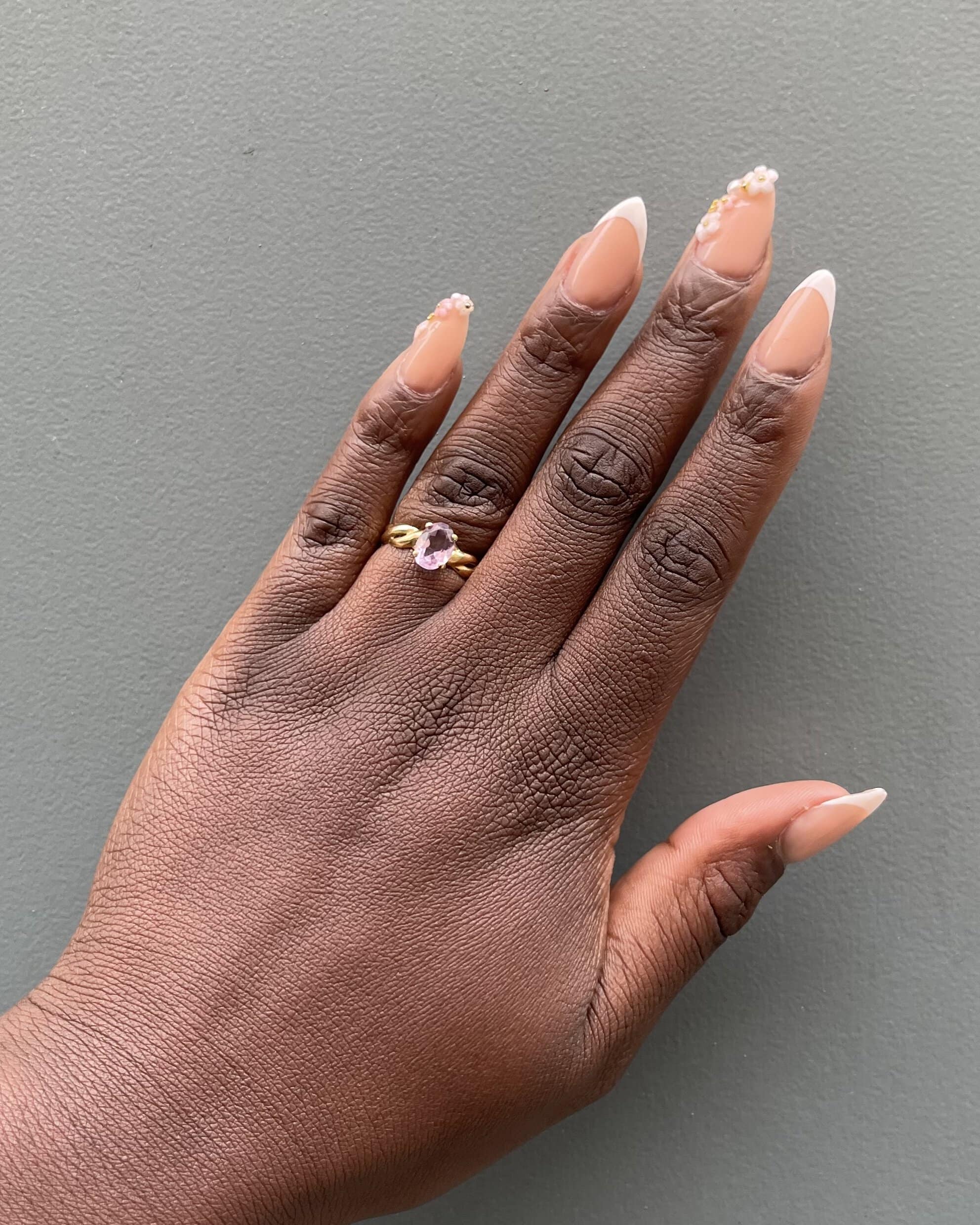 Bague Jonc Solitaire Améthyste 1 carat "Ella"