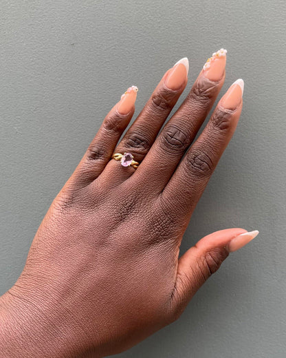 Bague Jonc Solitaire Améthyste 1 carat &quot;Ella&quot;