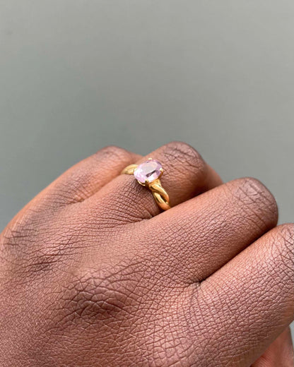 Bague Jonc Solitaire Améthyste 1 carat &quot;Ella&quot;