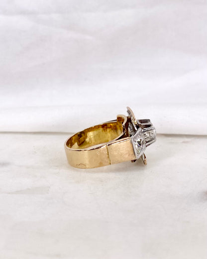 Bague Tank Trilogie Diamants 1.25 carat &quot;Amandine&quot;