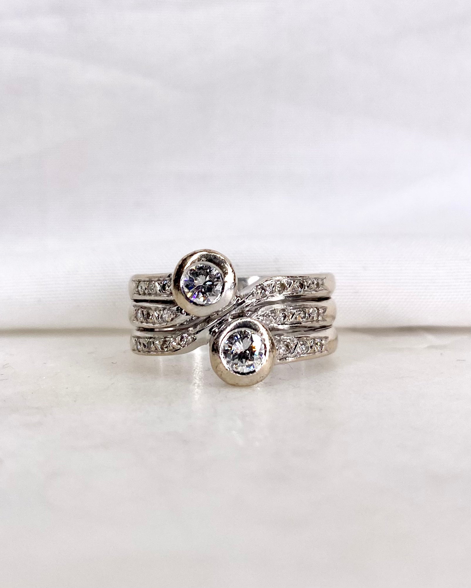 Bague Jonc Diamants 0.60 carat &amp; or 9.62g "Mathilde"