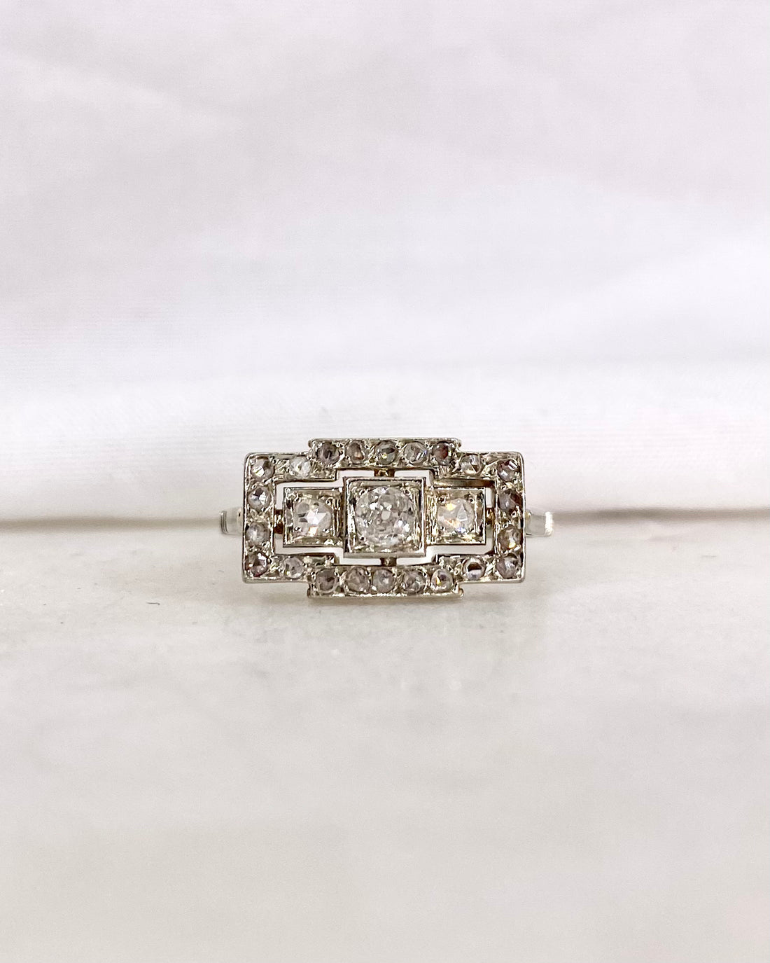 Bague Art-Déco Diamants &quot;Leanne&quot;