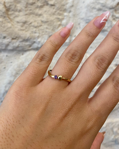 Bague Solitaire Améthyste &quot;Evi&quot;