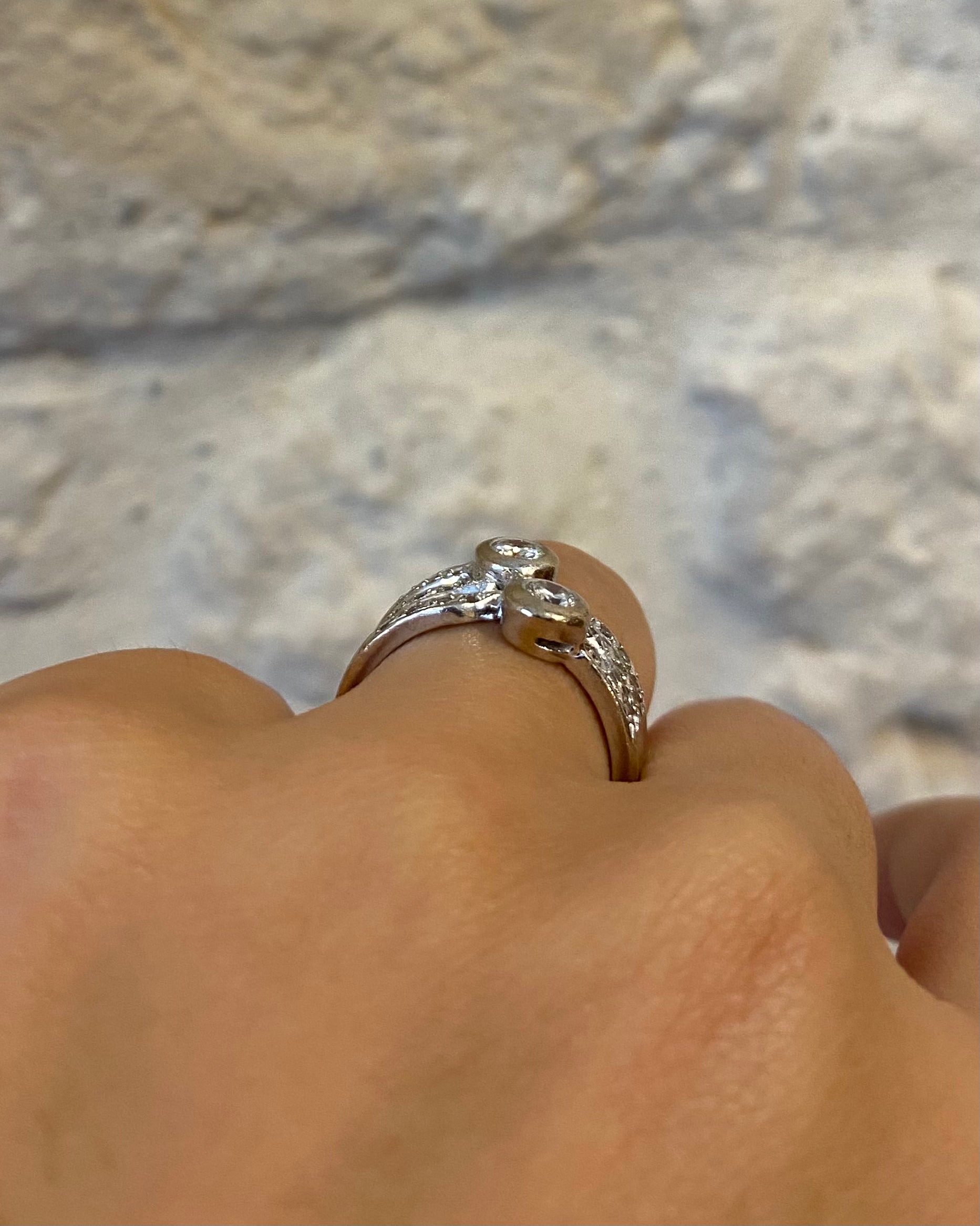 Bague Jonc Diamants 0.60 carat &amp; or 9.62g "Mathilde"
