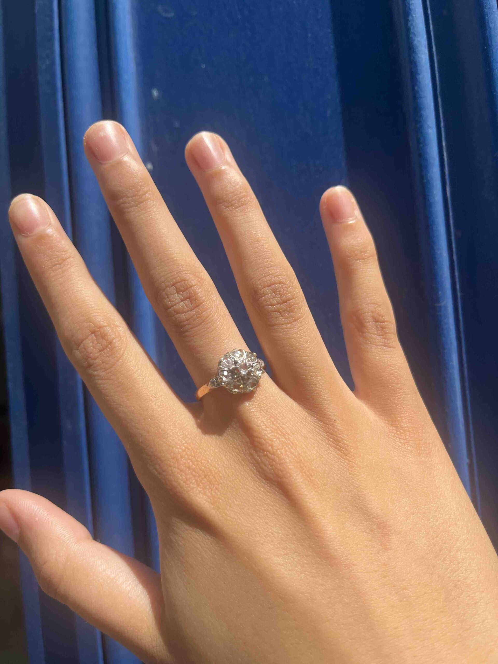 Bague Marguerite  Art-Déco Diamants "Clara"