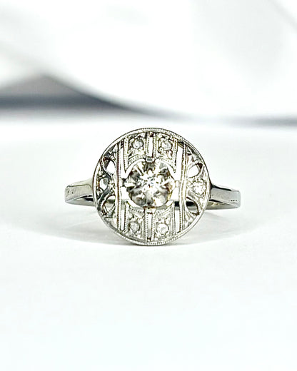 Anillo Art Déco con diamantes "Paula"