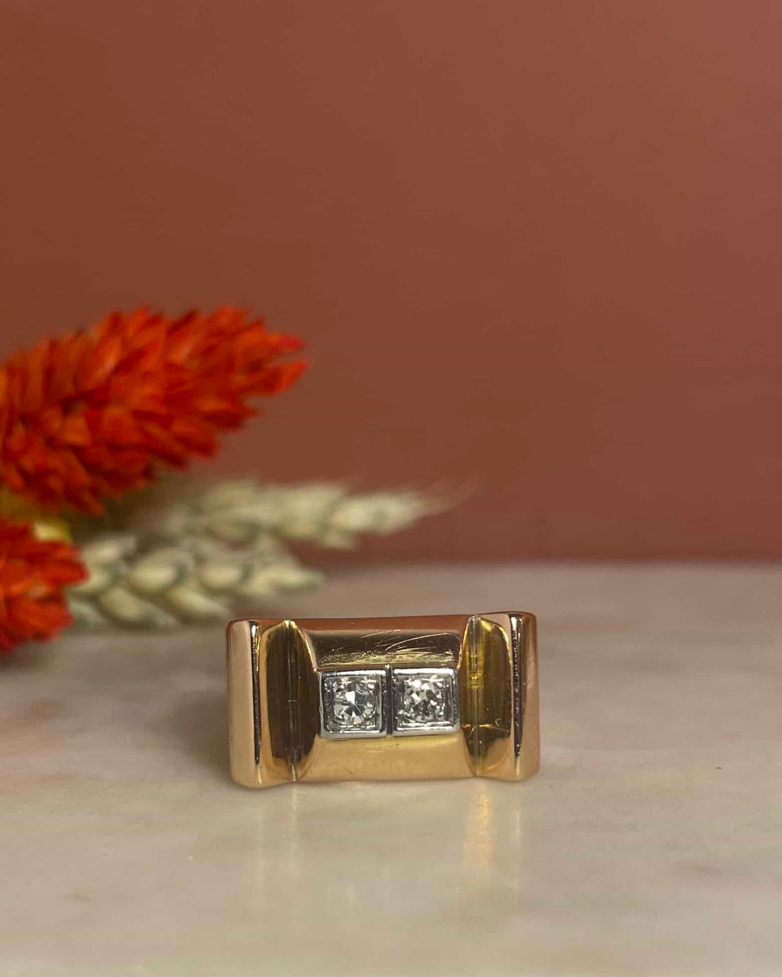 Bague Tank Vintage Diamants &quot;Anderson&quot;