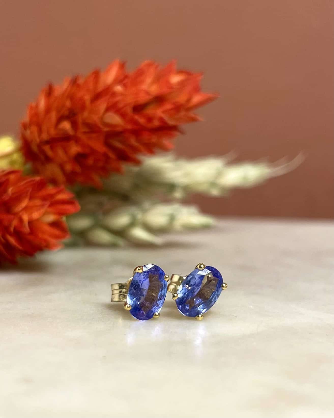 Vintage Tanzanite "Gulia" Earrings