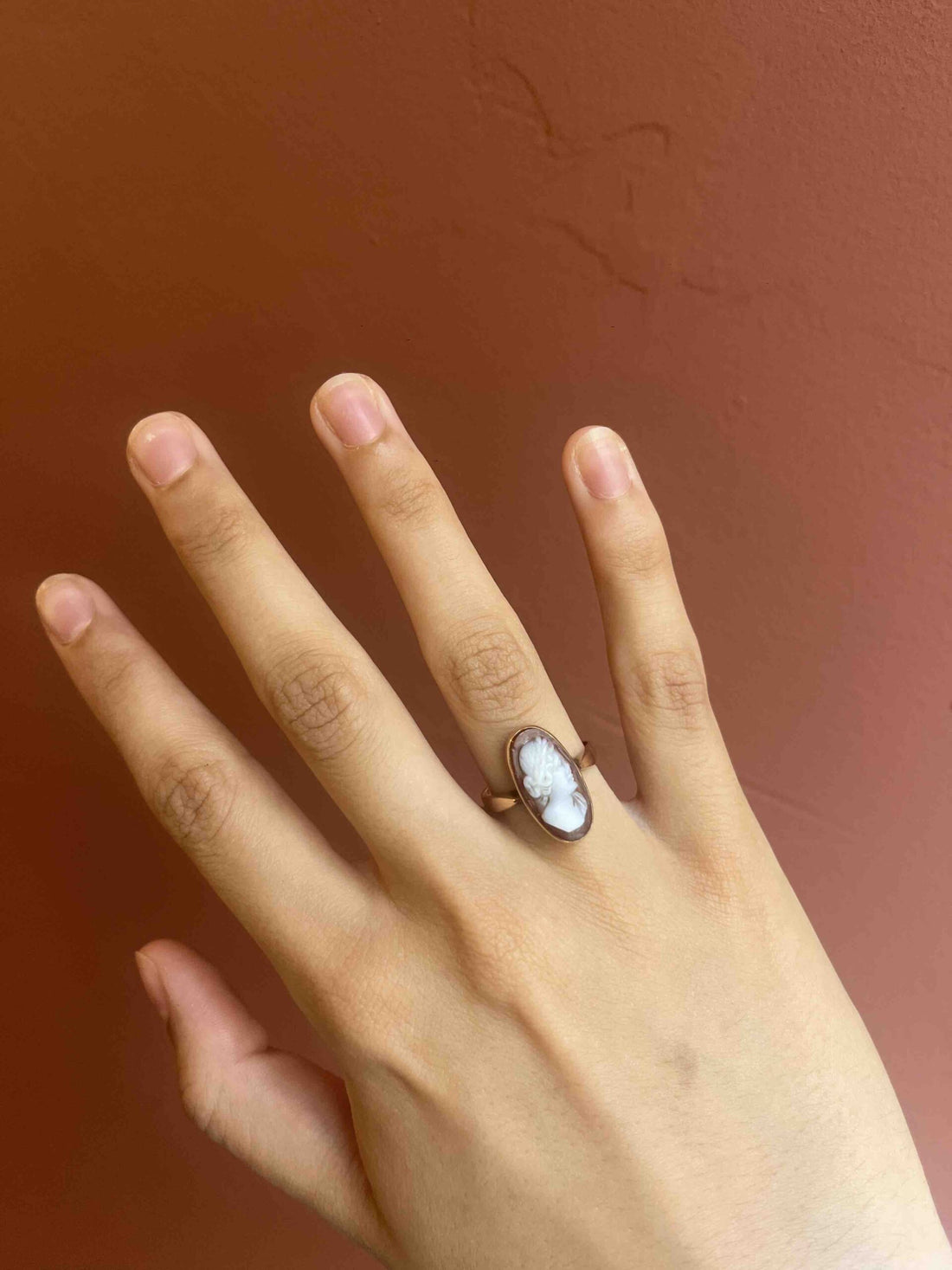 Bague vintage Camée Agate &quot;Héra&quot;