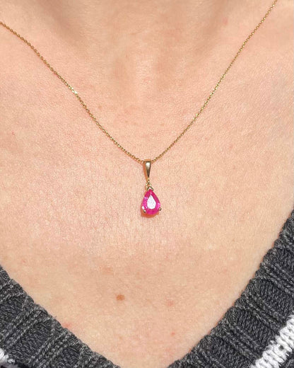 Pendentif Vintage Rubis &quot;Lillian&quot;
