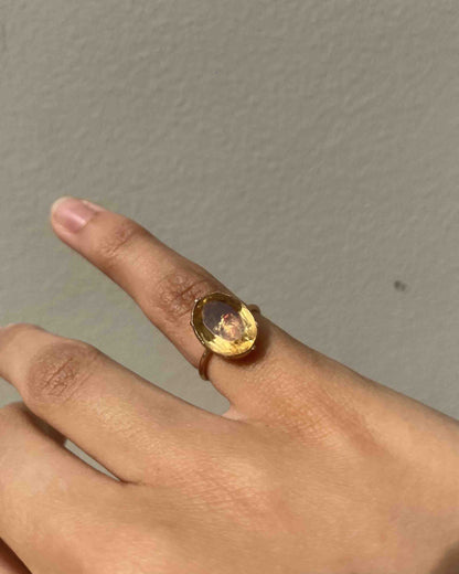 Bague vintage citrine &quot;Katy&quot;