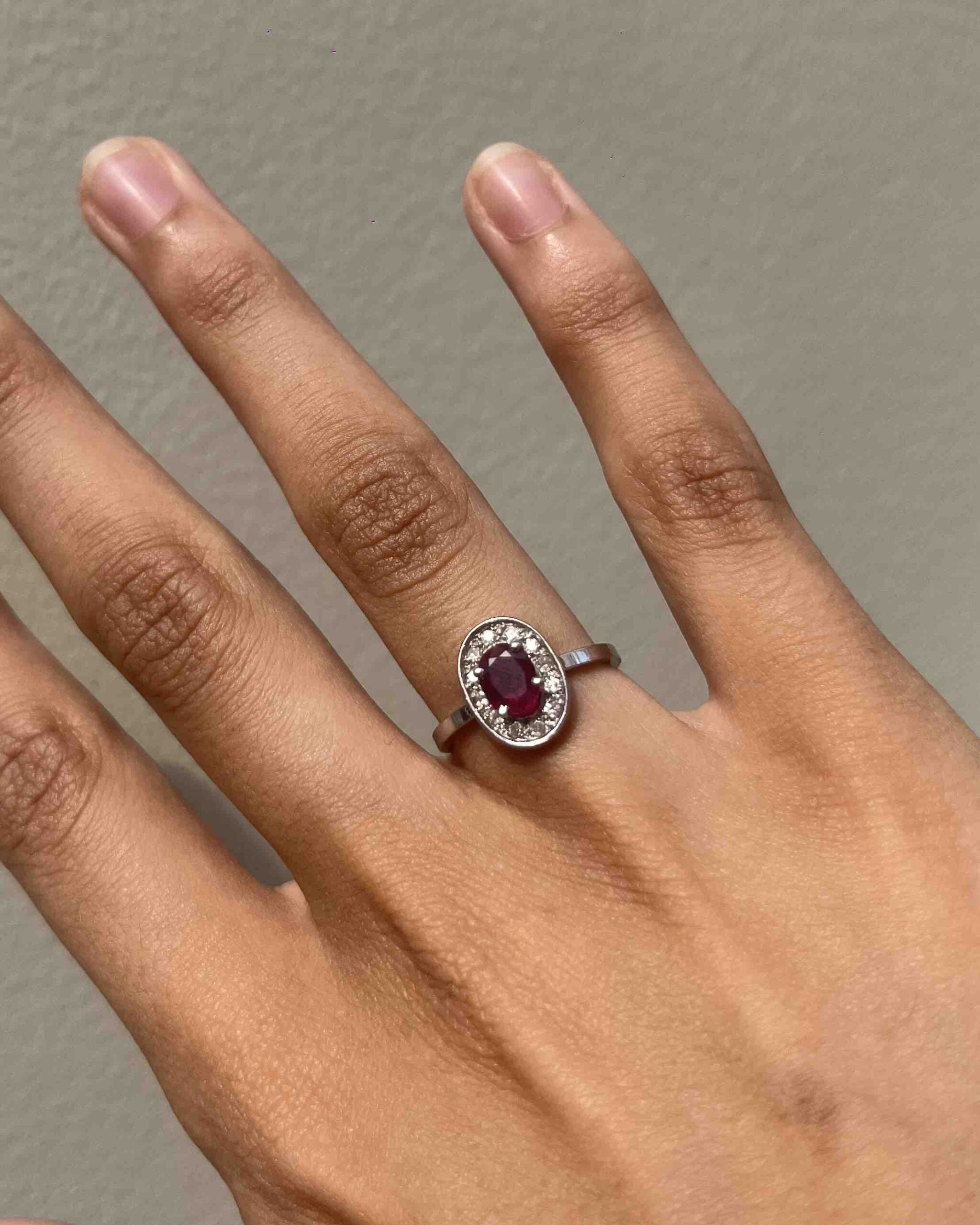 Bague style Art déco Rubis &amp; Diamants &quot;Elsa&quot;