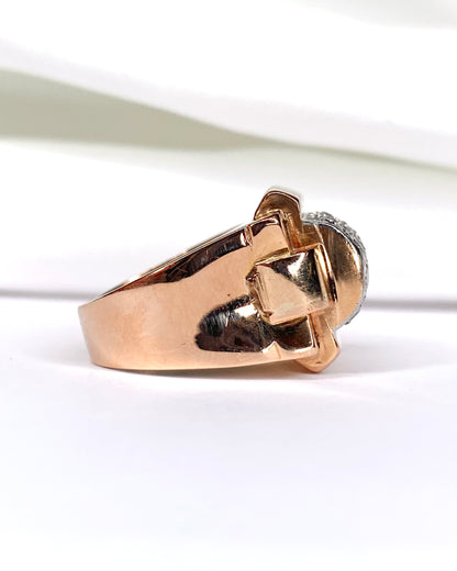 Tank Diamond Ring 1.12 Carat &amp; 12.78g Gold "Lucia"