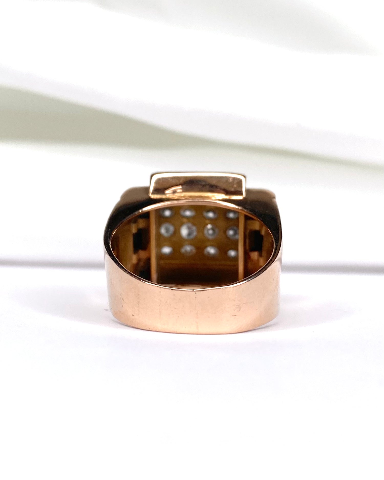 Tank Diamond Ring 1.12 Carat &amp; 12.78g Gold "Lucia"