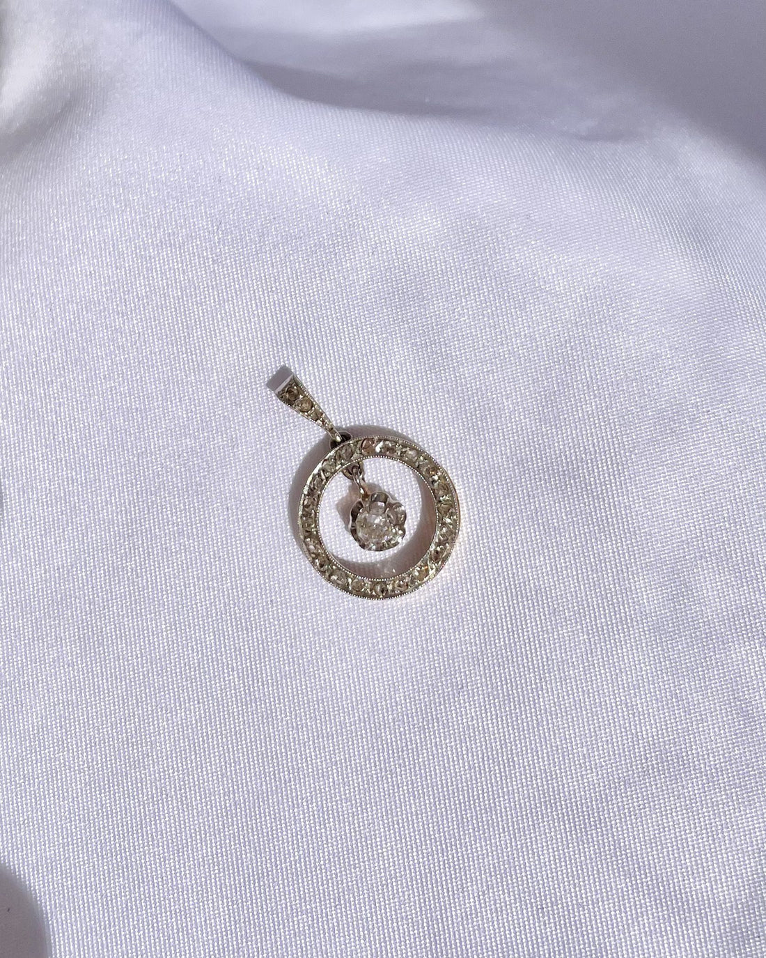 Pendentif Art-déco diamants &quot;Katarina&quot;