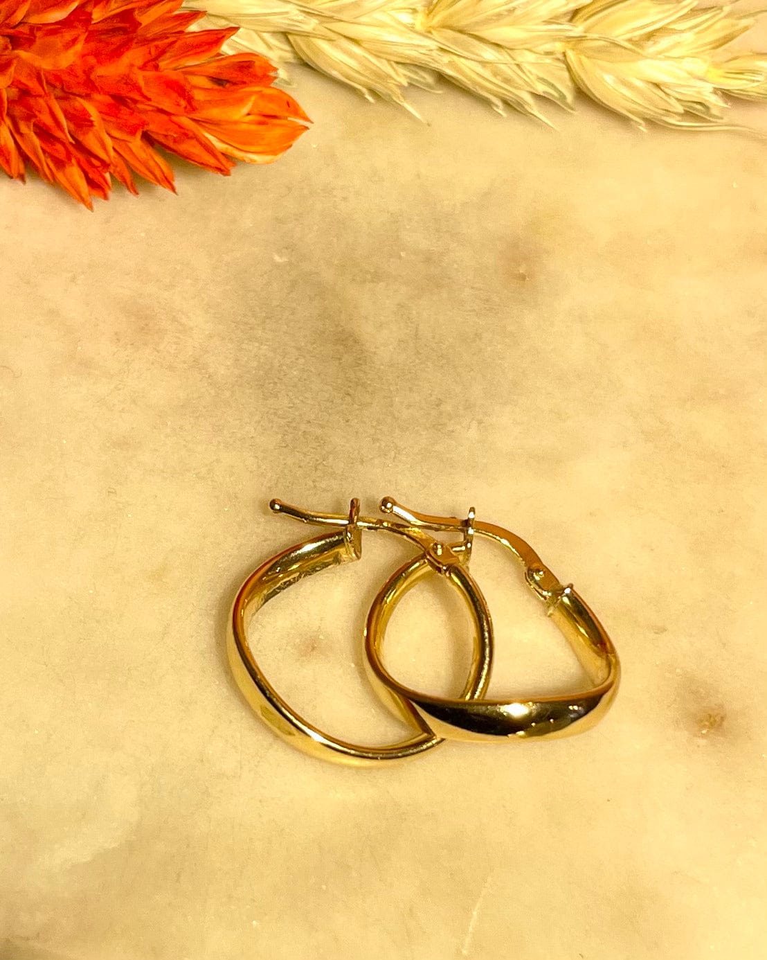 Vintage 18-carat gold "Kenny" hoop earrings