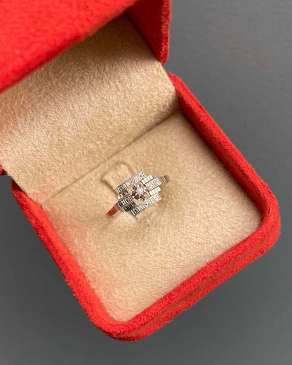 Bague Vintage Art-Déco Diamant &quot;Emeline&quot;