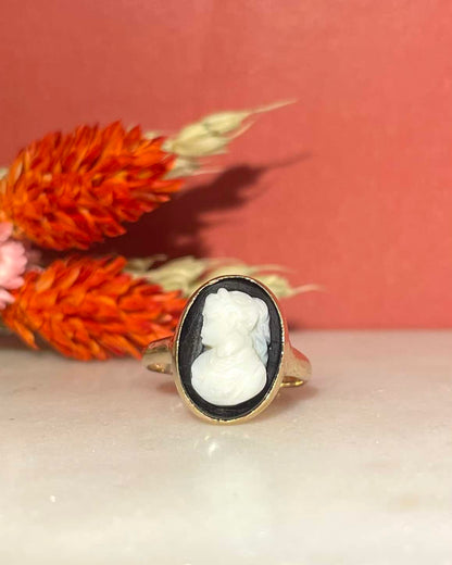 Bague vintage Camée Agate &quot;Thora&quot;