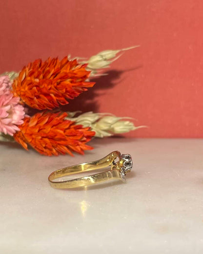 Bague Tourbillon Art-Déco Perle et Diamants &quot;Lénaelle&quot;