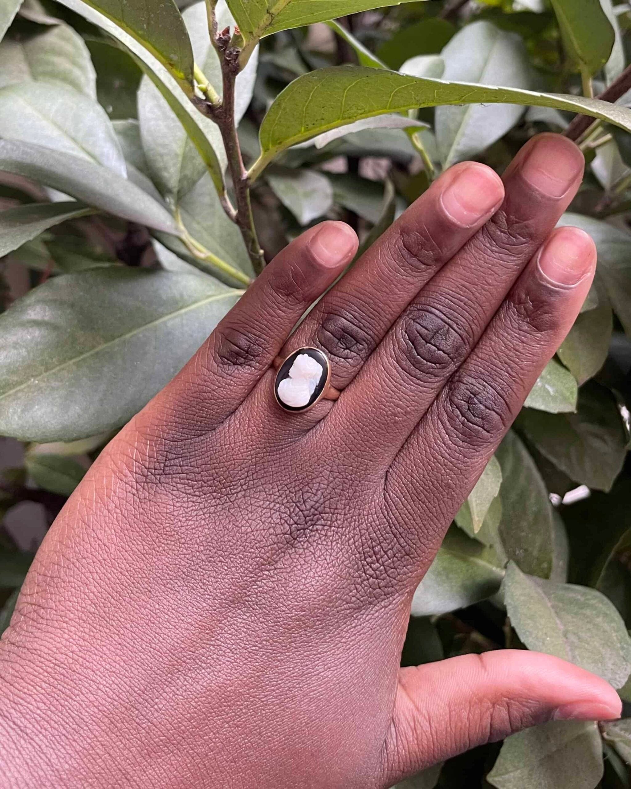 Bague vintage Camée Agate "Thora" - Elliade Paris