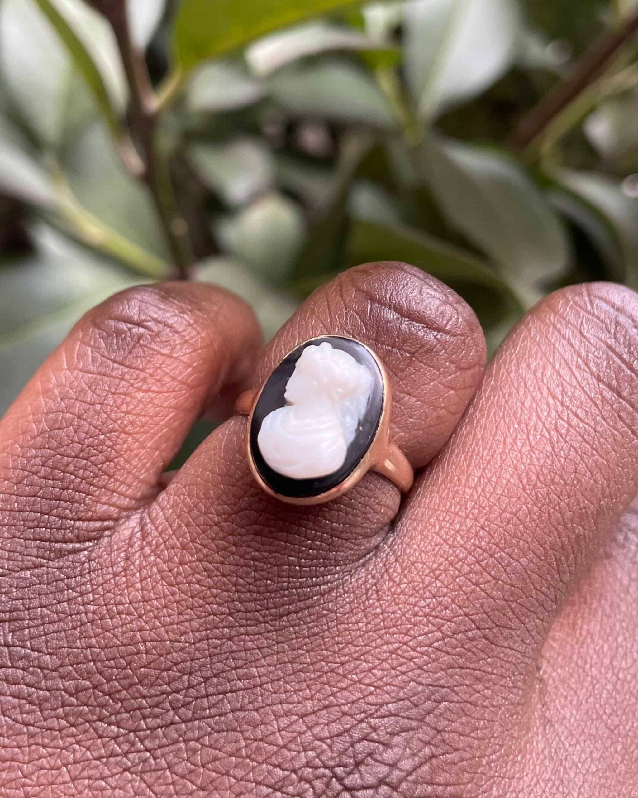 Bague vintage Camée Agate "Thora" - Elliade Paris