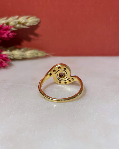 Bague Tourbillon Art-déco 9 Diamants &quot;Mary&quot;