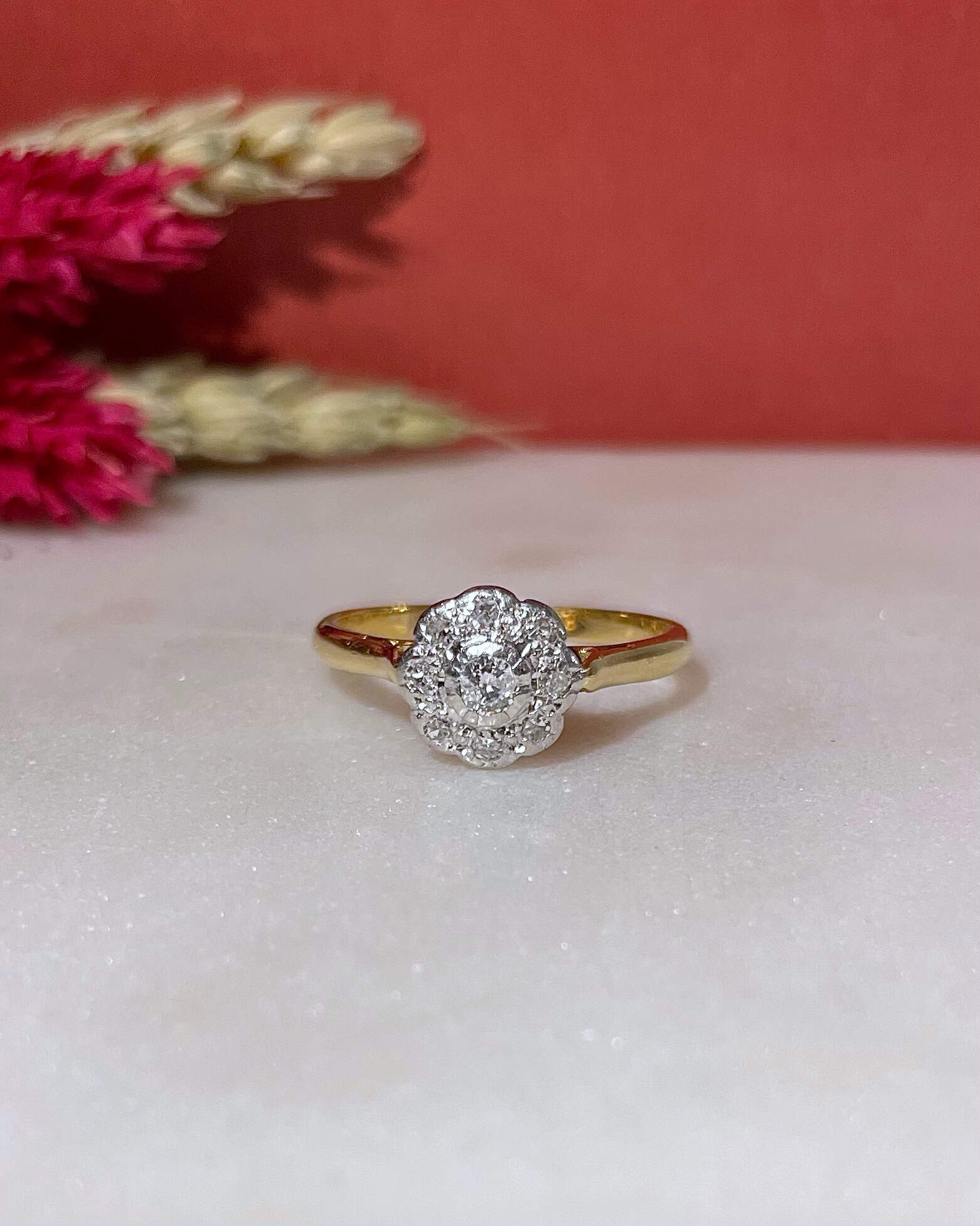 Bague Marguerite Art-Déco Diamants "Susan" - Elliade Paris