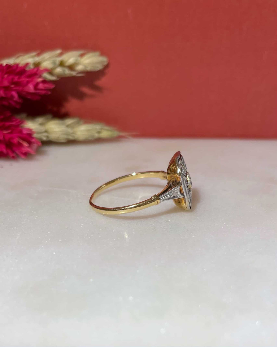 Vintage Art Deco 11 Diamond &quot;Janet&quot; Ring