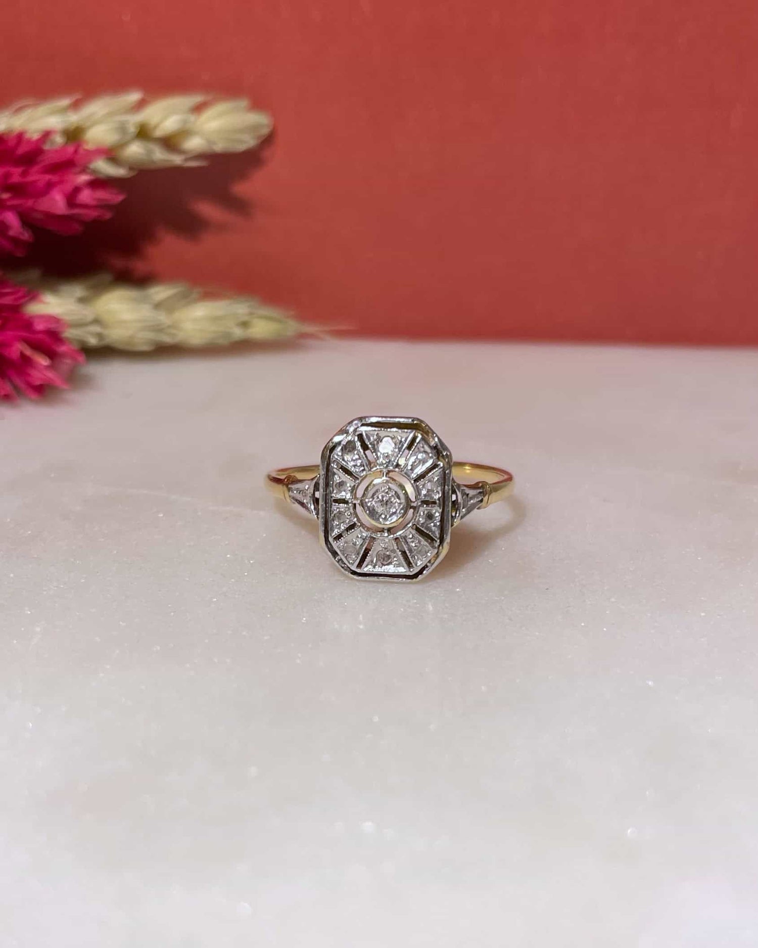 Bague Vintage Art-Déco 11 Diamants &quot;Janet&quot;