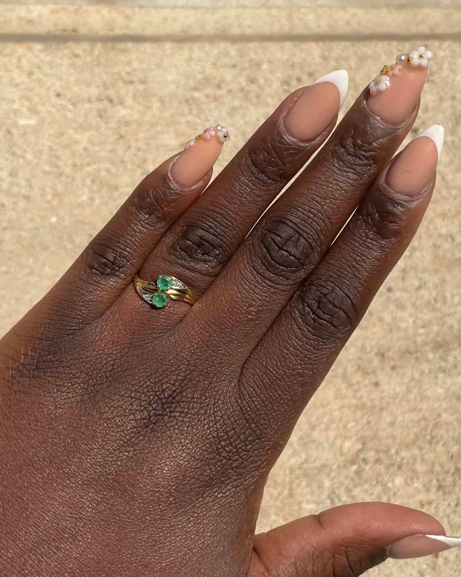 Bague Toi &amp; Moi Emeraudes et Diamants &quot;Tyla&quot;
