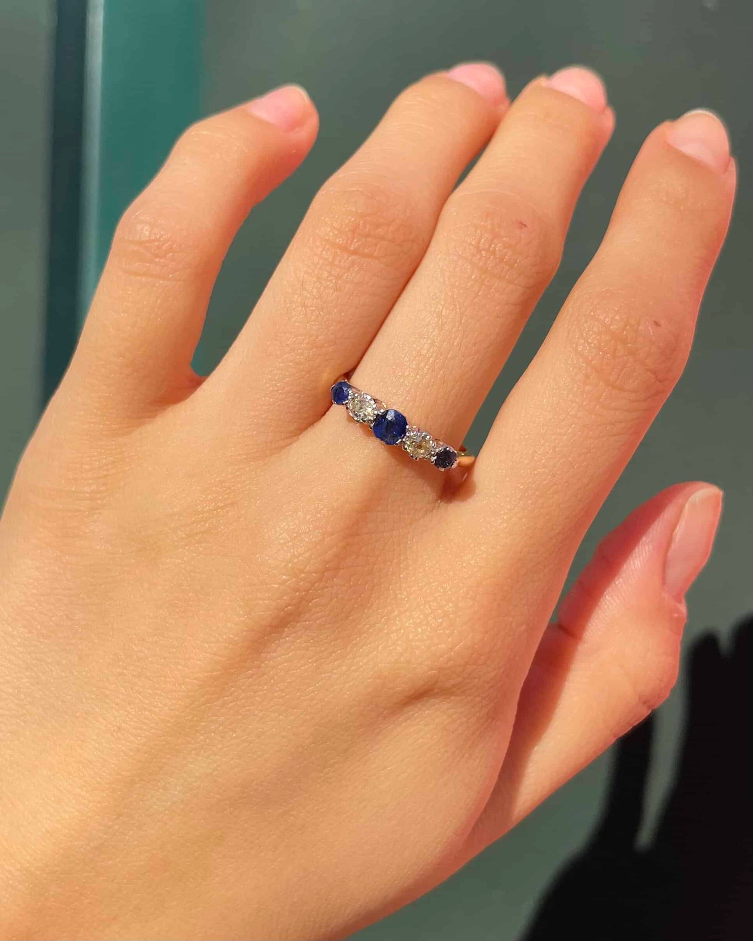 Bague Rivière Saphirs &amp; Diamants &quot;Rina&quot;