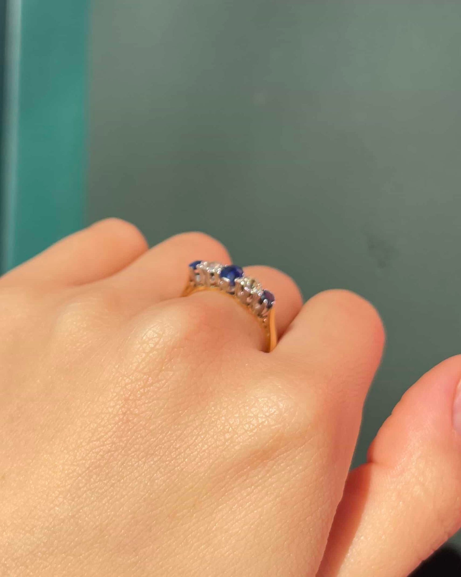 Bague Rivière Saphirs &amp; Diamants &quot;Rina&quot;