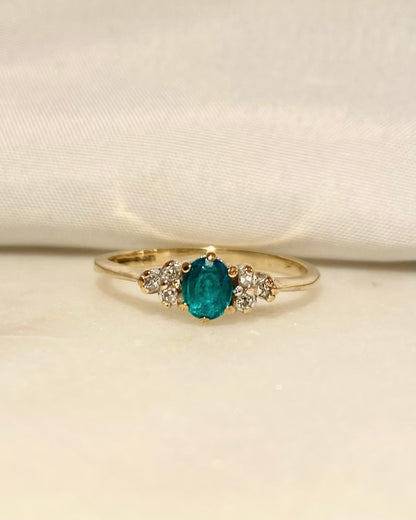Bague Trilogie Émeraude &amp; Diamants &quot;Amelie&quot;