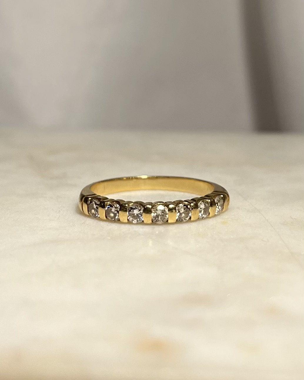 &quot;Sasha&quot; Diamond Half Wedding Band