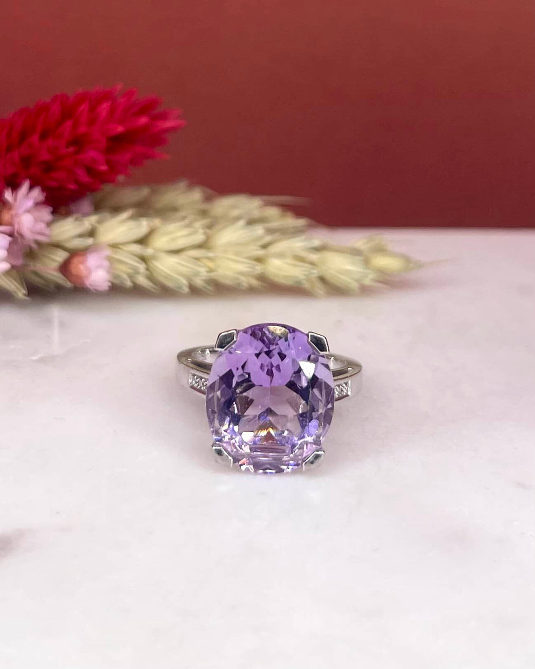 Mauboussin Amethyst Ring 6.90 carats &amp;amp; Diamonds
