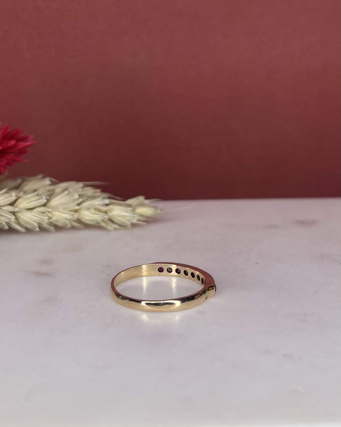 Demi-Alliance Rubis &amp; Diamants &quot;Armelle&quot;