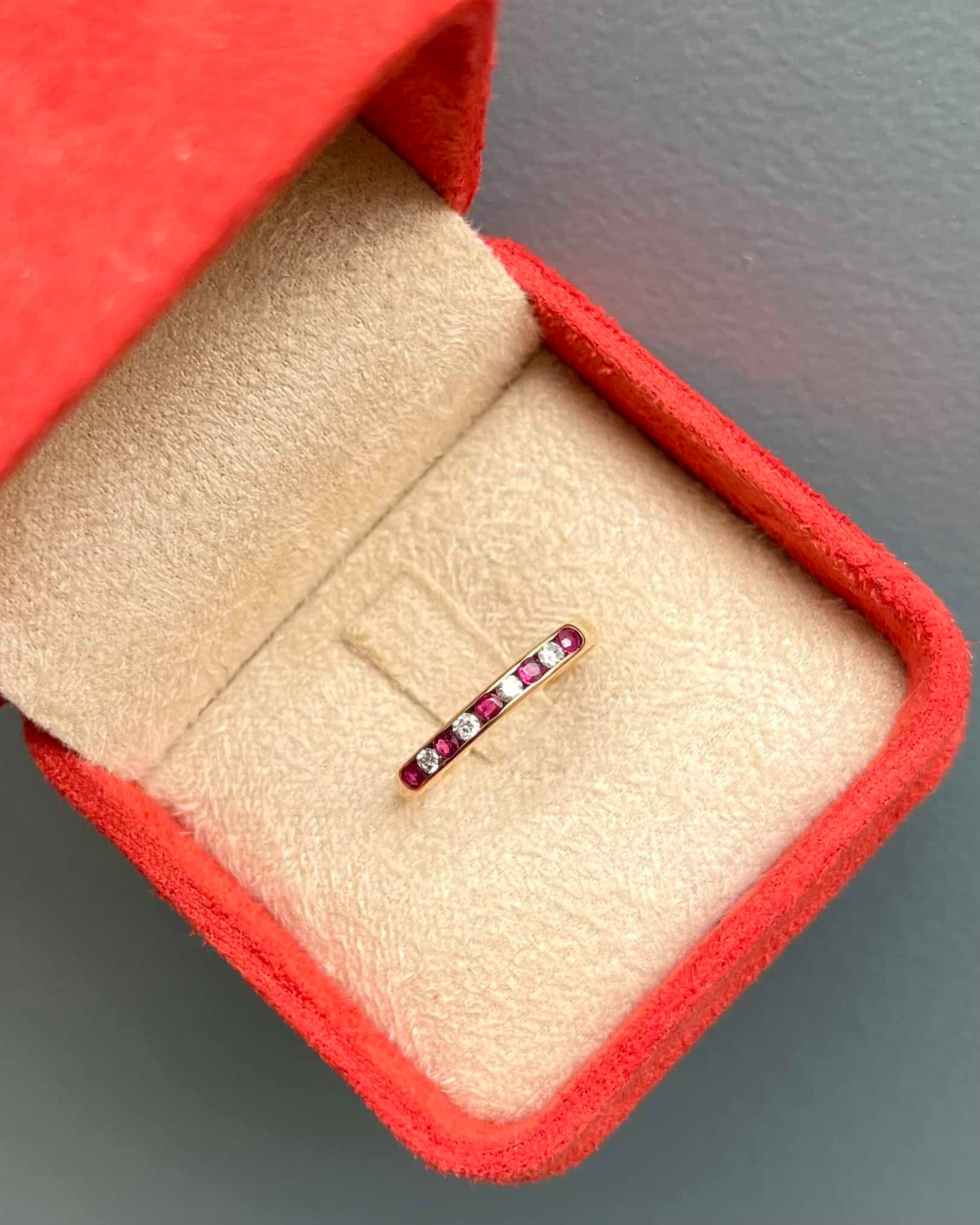 Demi-Alliance Rubis &amp; Diamants &quot;Armelle&quot;
