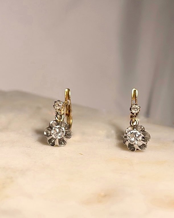 Dormeuses Diamants et Or &quot;Tatiana&quot;