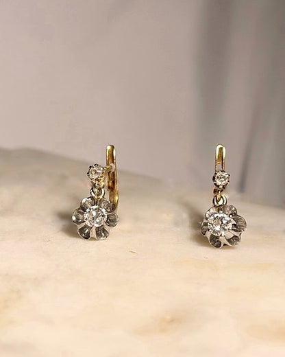 Dormeuses Diamants et Or "Tatiana"