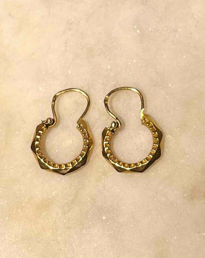 Mini pendientes vintage de aro dorados "Lina"